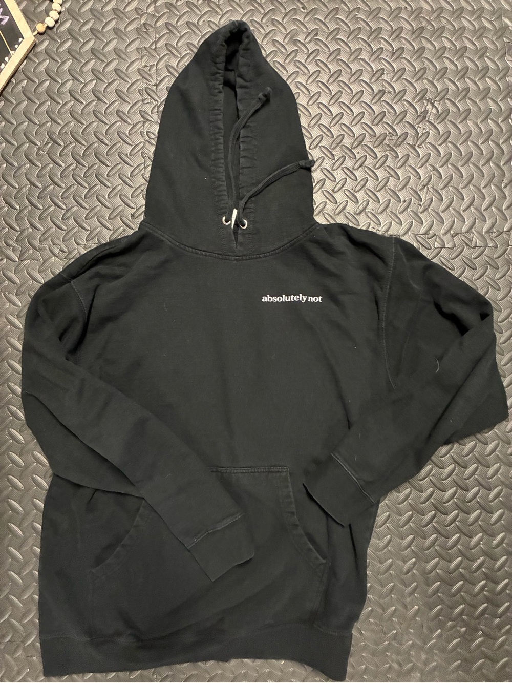 absolutely not Black Logo Hoodie - Unbranded
